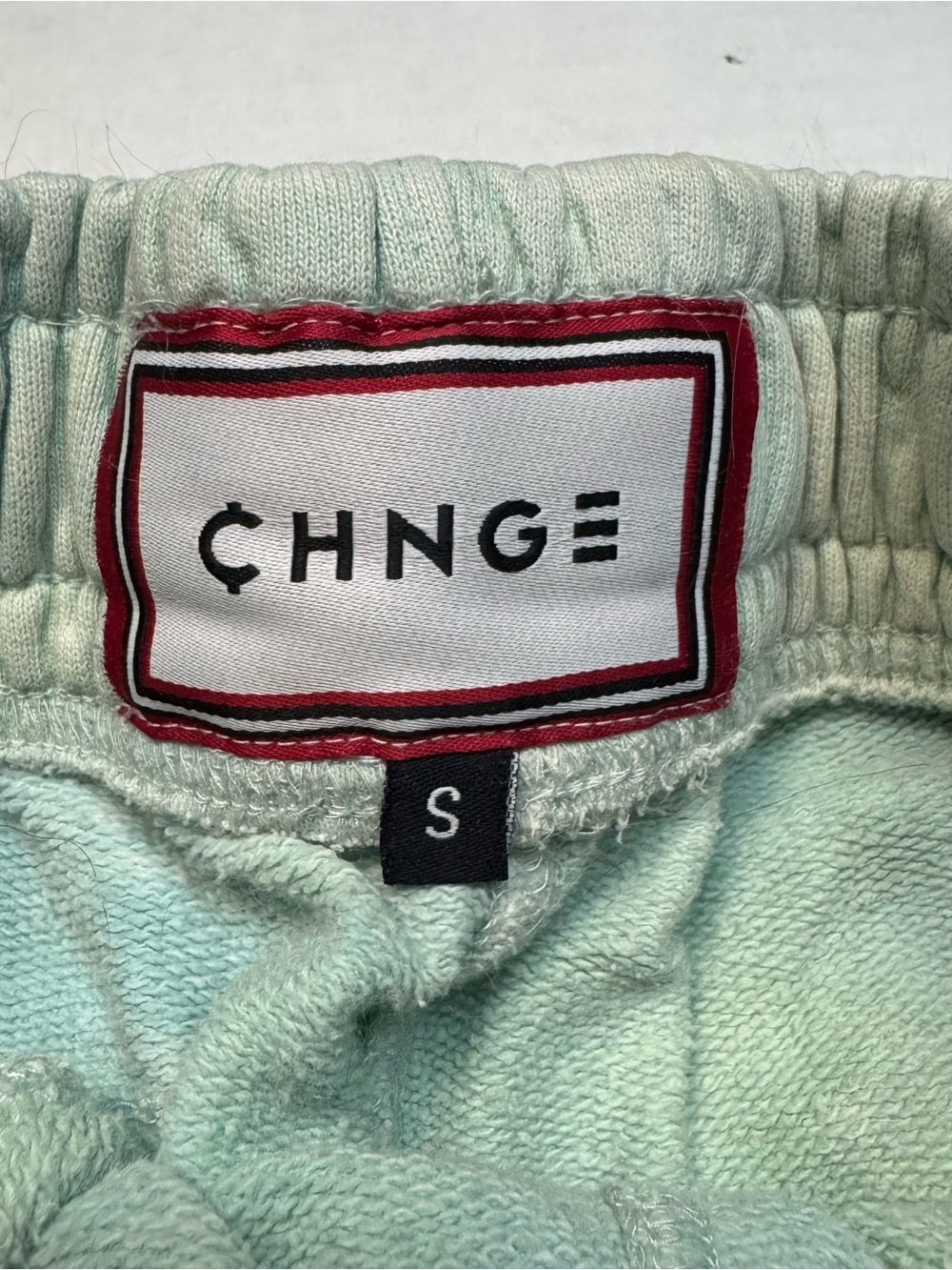 CHNGE Unisex Mint Green Organic Cotton Tie Dye Sweatpants Size: Small - Picture 5 of 11